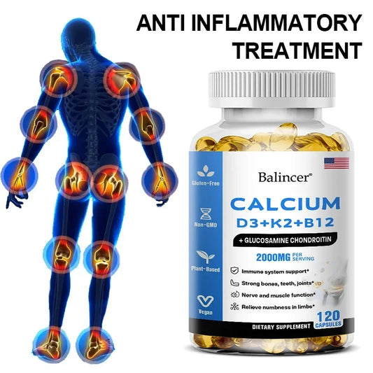 Calcium D3 K2 B12 Supplement for Bone and Joint Health